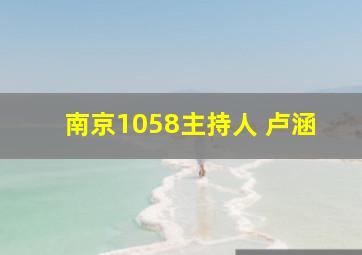 南京1058主持人 卢涵